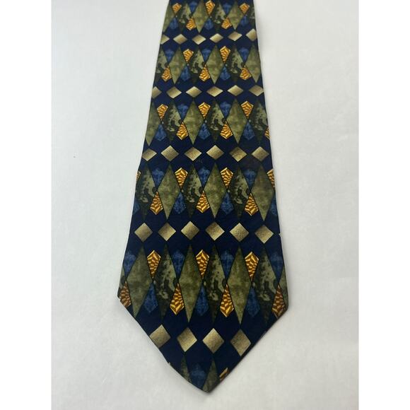 Cocktail Collections by Stonehedge Silk Necktie Chardonnay Geometric Multi-Color - Picture 2 of 9